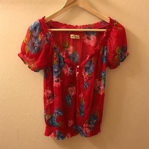 Hollister Floral Sheer Summer Top